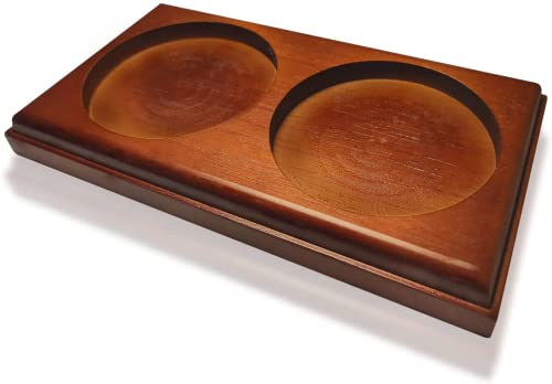 Hion Salt and Pepper Mill Tray,Oak Wood Tray, Salt & Pepper Grinder Accessories（Inner Dia 2.76 inch / 7cm） fit Many Mills & Shakers