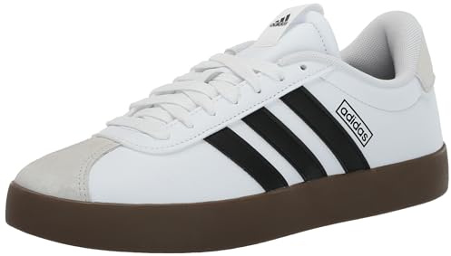 Adidas VL Court 3.0 Damen-Sneaker, Weiß/Schwarz/Grau, 8