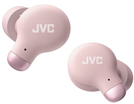 JVC HA-Z250T-P Noise Cancelling Bluetooth Wireless Memory Foam Earbuds, Comfortable Fit, Sound, Low Latency mode, 28-hour of Battery Life, Single Ear Use (Pink)