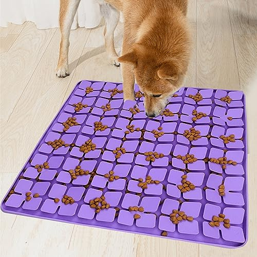 Femont Silicone Snuffle Mat for Large Dogs,Slow Feeder Lick Mat for Pet Slow Down Eating,Encourages Natural Foraging Skill,Relieving Stress,Interactive Feed Game Toy for All Breed Dogs