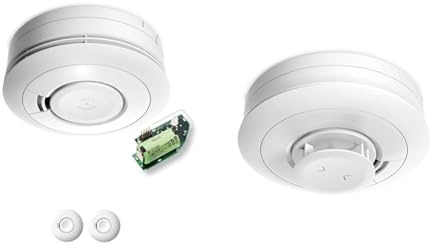 Ei Electronics Ei650RF Funkrauchmelder, Bundle aus funkvernetzbarem Rauchwarnmelder & Ei630W Hitzewarnmelder, Wärmewarnmelder mit Temperatursensor