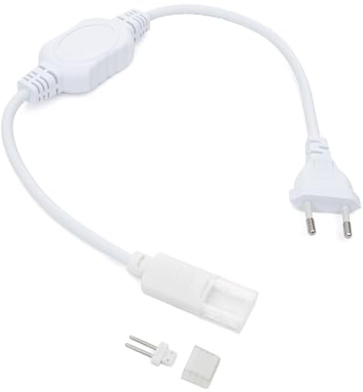 LEDKIA LIGHTING Cable Rectificador para Tira LED 220V AC SMD2835 IP65 Ancho 12mm Monocolor Blanco