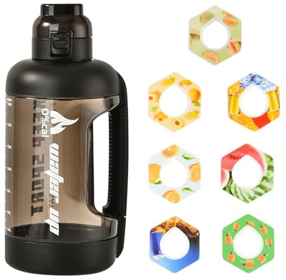 2024 Wasserflasche Sport Flasche Original Set mit Geschmack Neu Trinkflasche 2000ML Starterset 0 Zucker mit 7 Geschmackskapseln für ein erfrischendes Trinkerlebnis Original (A01,2 Liters)