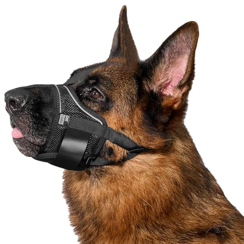 OneTigris Maulkorb, Nylon-Maulkorb Für Hunde Verstellbares Gurtband Geeignet für Maulkörbe von mittleren und großen Hunden Verhinderung von Bellen, Beißen und Kauen (XXXL)