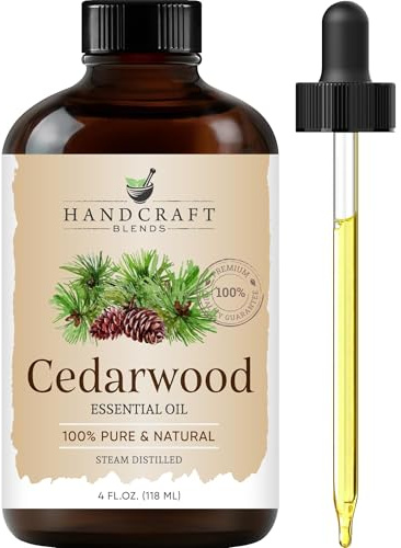 Handcraft Blends Cedarwood Essential Oil - Huge 118 ml - 100% Pure and Natural - Premium Grade with Glass Dropper