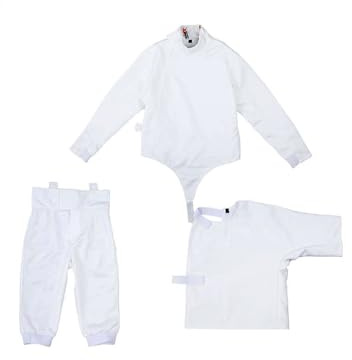 lhyangroupao Fencing Uniform Suit, Children/Adults Classic Jacket Pants Vest Set， for Foil Epee Sabre (Left Hand)(44)