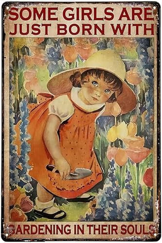 Placa Metálica Algunos Simplemente Nacen Con La Jardinería En El Alma Placa Metal Retro Cartel De Chapa Resistente Cartel De Metal Para Garaje Decoración Cafetería S