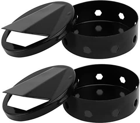 VICASKY Lot de 2 boîtes de fumage pratiques pour barbecue en émail anti-adhésif pour les repas des saucisses et plus encore