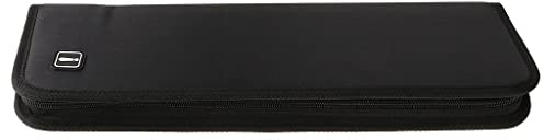 Geardeangloow Borsa da viaggio da uomo, organizer per cravatte, colore nero, 42 x 13 x 2,5 cm, Nero, 42x13x2.5 Cm, 42X13X2.5 cm, come descrizione