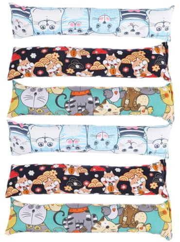 GRIRIW 6pcs Catnip Pillow for Cats Indoor Interactive Chew with Organic Catnip Bite Resistant Cat Pillow for Exercise Teeth Cleaning and Active Play