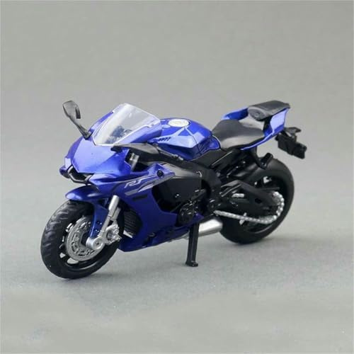 1/18 För Yamaha Yzf-R1 Leksaksmotorcykel Diecast Metallfordonsmodell Racing Samling Gåva(Blue)