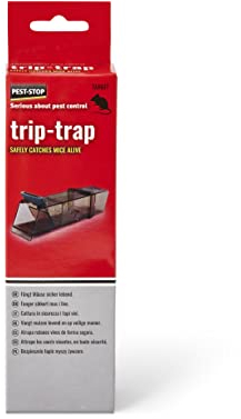 Pest-Stop Trip-Trap for Indoors - Durable Reusable Snap Rats Trap for Rodent Control - Mouse Traps for Home and Office - Easy to Clean - Safe and Secure