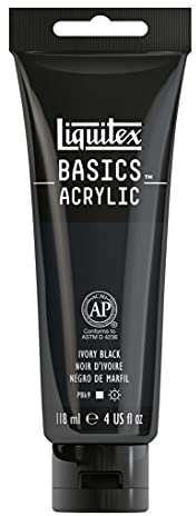 Liquitex Basics Acrylic, 118 ml Tube - Ivory Black