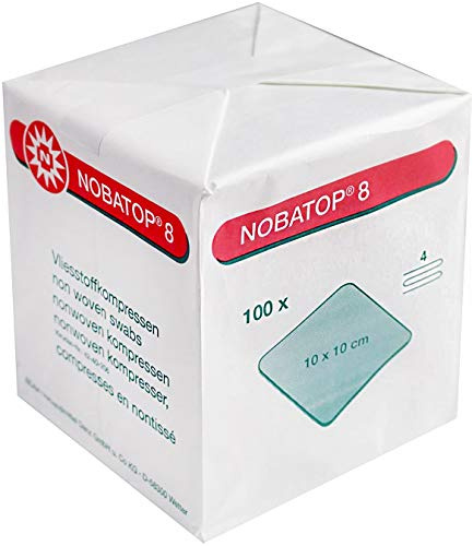 2000 Pezzo Comprime pile Nobatop 8 (4 x) o Nobatop 12 (6 x) Compresse in tessuto non tessuto compresse - Nobatop 8, 10x10cm