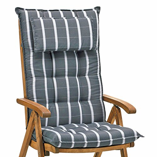 Möbelträume Luxus Auflagen für Hochlehner 9 cm dick mit Kopfkissen Miami 20426-700 (ohne Stuhl)