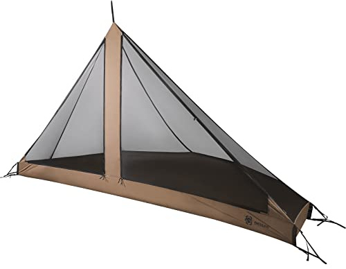 OneTigris Rock Fortress - Tienda de campaña Caliente con Gato para Estufa, 4 Estaciones, 4 a 6 Personas, Tienda Familiar para Camping, mochileros, Caza, Pesca, Impermeable, a Prueba de Viento (Media