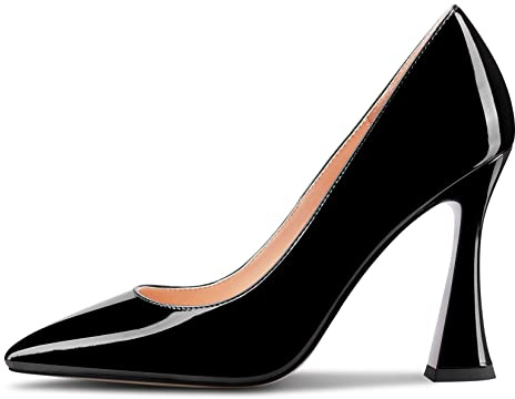 Castamere Donna Spillo Alto High Tacco Heel a Punta Slip-on Pumps Sexy Dress Classico 10 CM Heels Nero 37 EU
