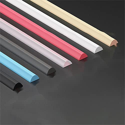 Barriera per l'acqua della doccia, striscia di separazione per pavimento del bagno in silicone per uso secco e bagnato, guarnizione per bordi vasca, trasparente 100 cm