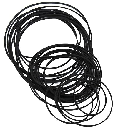 RTRTGS Paquete de 56 Cintas de Casete Mixtas, Correa de máquina, Correa común surtida, Correa de transmisión de polea de Goma Mixta para grabadora de Casete de DVD CD 45-185mm