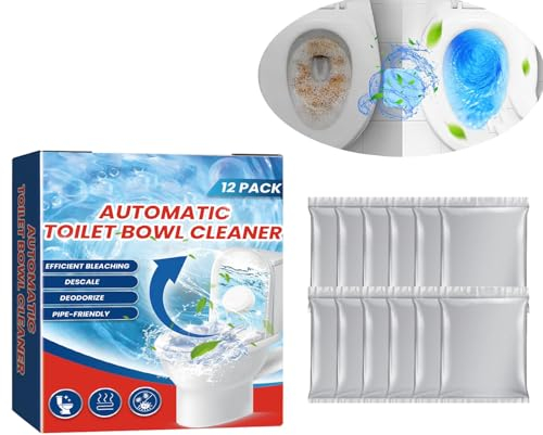 Tabletas de Limpieza de Inodoro,Tabletas de Limpieza de WC,Pastillas para Limpiar Baños,Limpiador de Inodoro con Lejía,Pastillas Limpiadoras para Inodoros,Limpiadores Automáticos De Inodoros 12PC