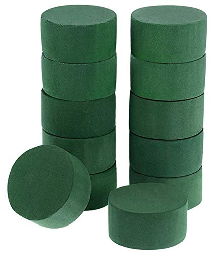 Kopinma 10 pezzi per il matrimonio fai da te, composizione floreale che assorbe l'acqua, schiuma di fiori verde, mattone rotondo fresco