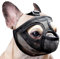 Beißkorb Französische Bulldogge Maulkorb, dellyy Maulkorb für Englische Bulldogge, Mesh Dog Muzzle, Deutscher Schäferhund und Dogue de Bordeaux (Schwarz, M)