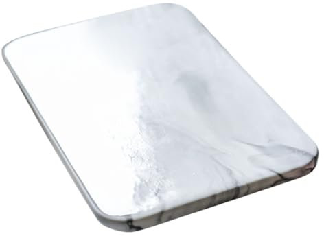 Amosfun Tabla De Cortar Marmolada Pequeña Rectangular De Cerámica Resistente a Manchas Sin Olor Para Carne Frutas y Pan, Reutilizable Para Uso Doméstico Cocina, Tablero Para Exhibir y Servir Alimentos