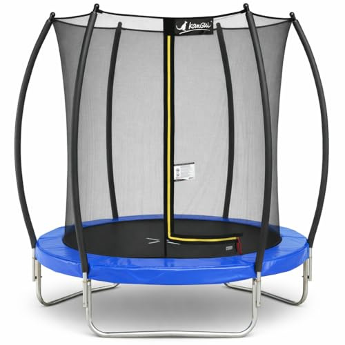 Kangui - Trampoline Rond avec Filet de sécurité intérieur | Bleu | Ø180 - Ø250 - Ø300 - Ø430cm | FPR