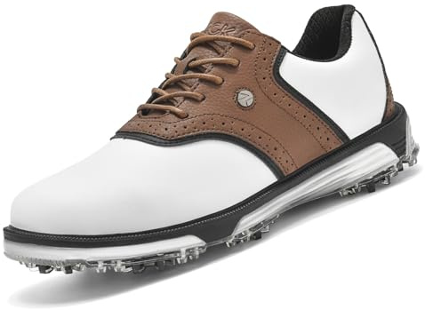ULTIANT Golf Shoes Mens Waterproof Spikeless Classic Professional Stability for Golf Training