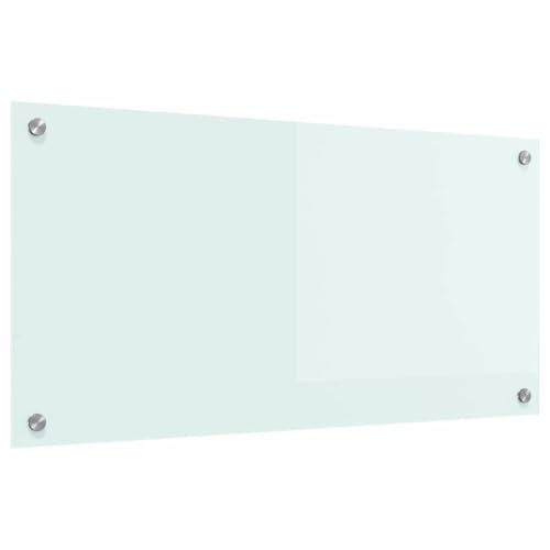 vidaXL Küchenrückwand Weiß 80 x 40 cm Gehärtetes Glas, Moderner, stabiler Küchenoberflächen-Style: Hitzebeständige Glasrückwand für coole Upgrades und modernen Flair