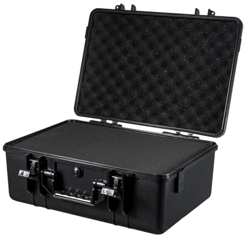 GREENSAPPIRE Hartschalenkoffer mit Schaumstoffeinlage, 440 mm x 345 mm x 180 mm – Flightcase für Kompaktkamera, Werkzeuge, Drohnen und Kameraobjektive