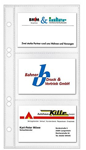 Visitenkartenhüllen, 110 x 210 mm, transparent