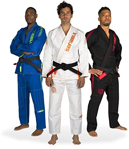 Sanabul Highlights Pro Brazilian Jiu Jitsu Gi Premium BJJ Gi IBJJF Competition, Weiss/opulenter Garten, A0