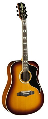 EKO GUITARS - Ranger VI VR Eq, Chitarra Acustica Elettrificata, Serie Vintage Reissue, Top in Abete, Fasce e Fondo in Mogano, Manico in Mogano, Tastiera in South American Roupanà, Colore Honey Burst