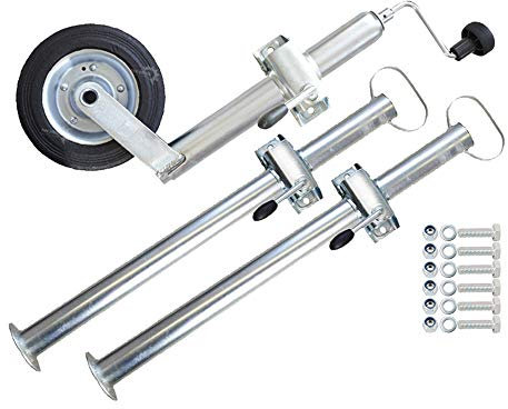 The Drive | Anhänger Zubehör Set 2 | inkl. Stützrad, Rohrstützen & Befestigungsschrauben | ideal für kleine bis mittlere Anhänger