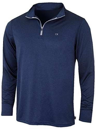 Calvin Klein Mens Harlem 1/4 Zip Pullover - Navy - M