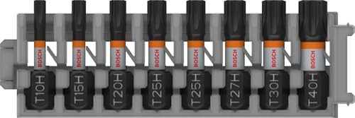 Bosch 8x Embout PRO Torx Security Impact (170 x 70 mm, Professional Accessoire Visseuse, Perceuses/visseuses rotatives)