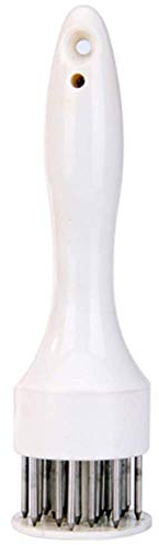 AIMEITE Attendrisseur de Viande INOX 24 Lames en Acier Inoxydable Marteau à Viande Outils de Viande (Blanc)