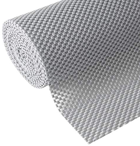 Tapis d'étagère et de tiroir, non adhésif, antidérapant, durable, durable, propre, grande taille, 45 cm x 50 cm, pour tiroirs, étagères, placards, rangement, cuisine et bureau - Gris clair