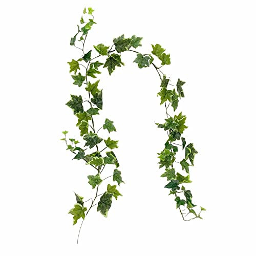 MY GARDEN Pianta Artificiale per Interno o Esterno, Pianta Edera Ghirlanda Artificiale Decorativa, Pianta Finta Soggiorno Camera Cucina Salotto Ufficio - 92 Foglie - 180 cm