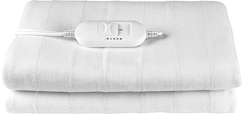 Kleeneze KL3754 Heated Underblanket – For Double Beds, Machine Washable Under Bed Cover, 3 Heat Settings, Soft Fabric Electric Blanket, Detachable Controller, Tie Down Design, 35W, 135 x 120cm