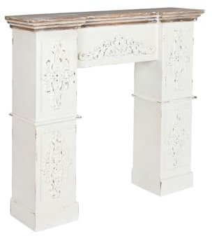 Home ESPRIT Chimeneas de la Marca Modelo Frontal de Chimenea Abeto Madera MDF 120 x 29,5 x 116 cm