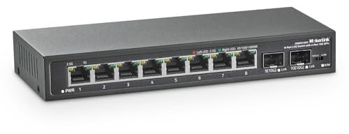 MokerLink Switch Ethernet a 8 porte da 2,5 Gigabit con 2 slot SFP da 10 G, 8 porte Base-T da 2,5 G, isolamento VLAN, metallo non gestito