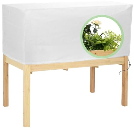 Cubierta rectangular para macetas, protección de plantas de heladas de invierno, cierre de cordón, manta a prueba de heladas, cubierta de cama elevada, para alféizar de ventana de balcón, jardín al