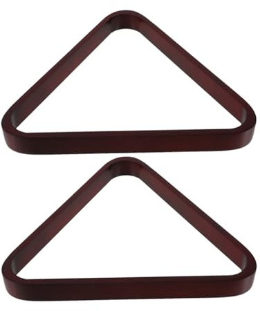 Healeved Triangle de Billard en Bois Massif 572 MM – 2 Pièces – Cadre Triangulaire Rouge Foncé pour Billard Américain 9-Ball – Râtelier à Boules Lisse pour Protection Tapis et Placement