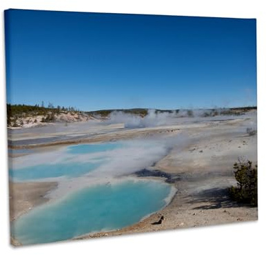 3dRose USA, Wyoming, Yellowstone National Park, Norris Geyser Basin. Museum Grade Canvas Wrap 20x16