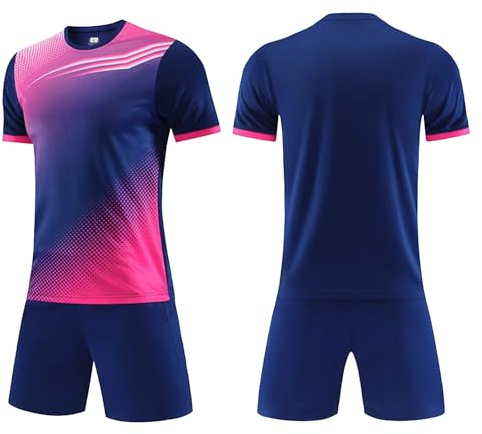 Generico Completo Calcio Personalizzato con Nome e Numero, Divisa Calcio Personalizzabile con Maglia e Pantaloncini per Uomo Donna Bambini, Set da Calcio Traspirante per Squadre e Club