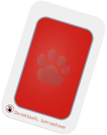 Generisk ren touch stämpeldyna – PVC 8 x 12,8 cm | Bläcklöst fot- handavtrycksset | Färgglada minneskort | tassavtrycksskapare för familj vänner, tydliga kompletta tryck