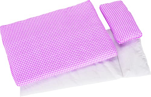 goki 51543 Puppenbettzeug rosa kariert