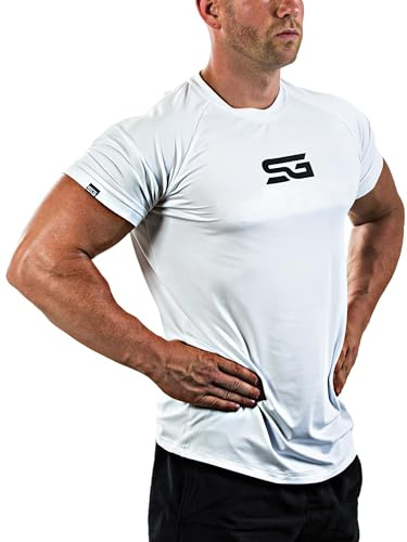 Satire Gym Fitness T-shirt för män – funktionella sportkläder – lämpliga för träning och träning – smal passform